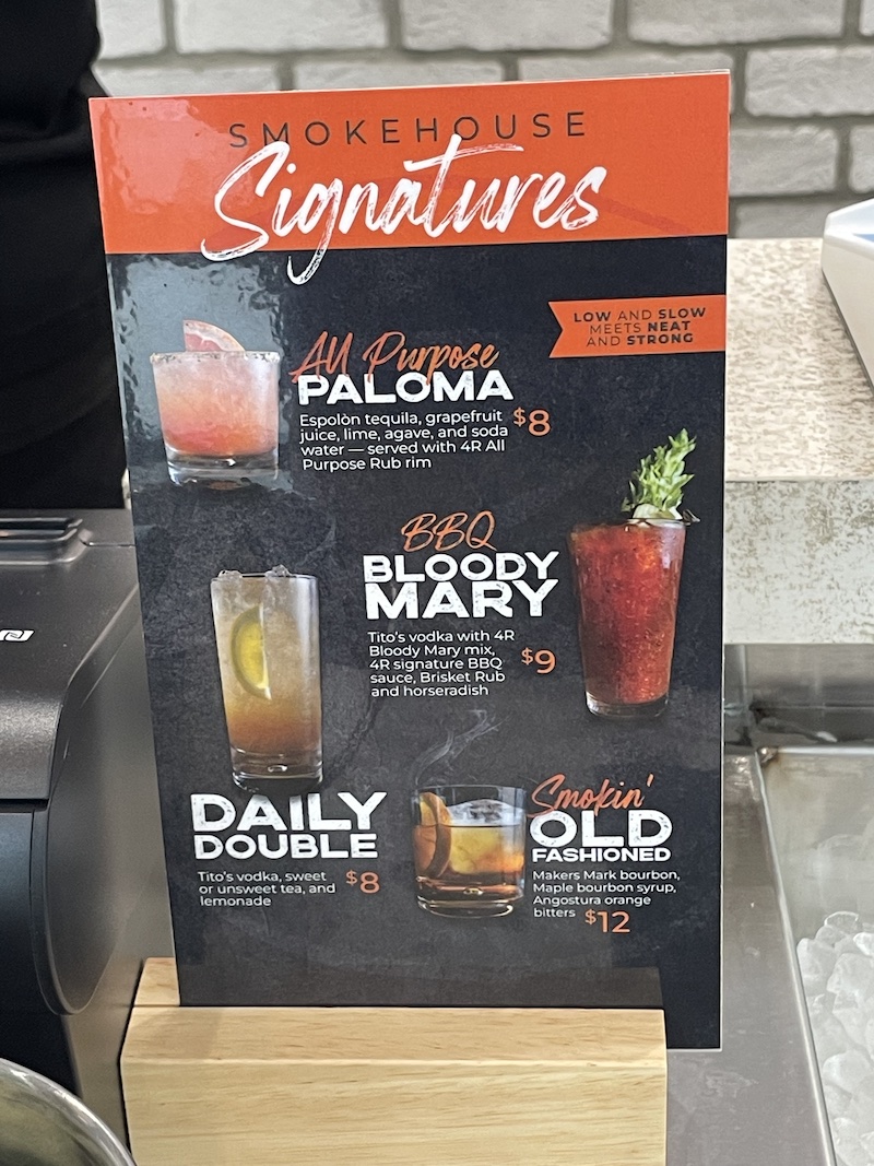 Cocktails at 4 Rivers Smokehouse Middleton