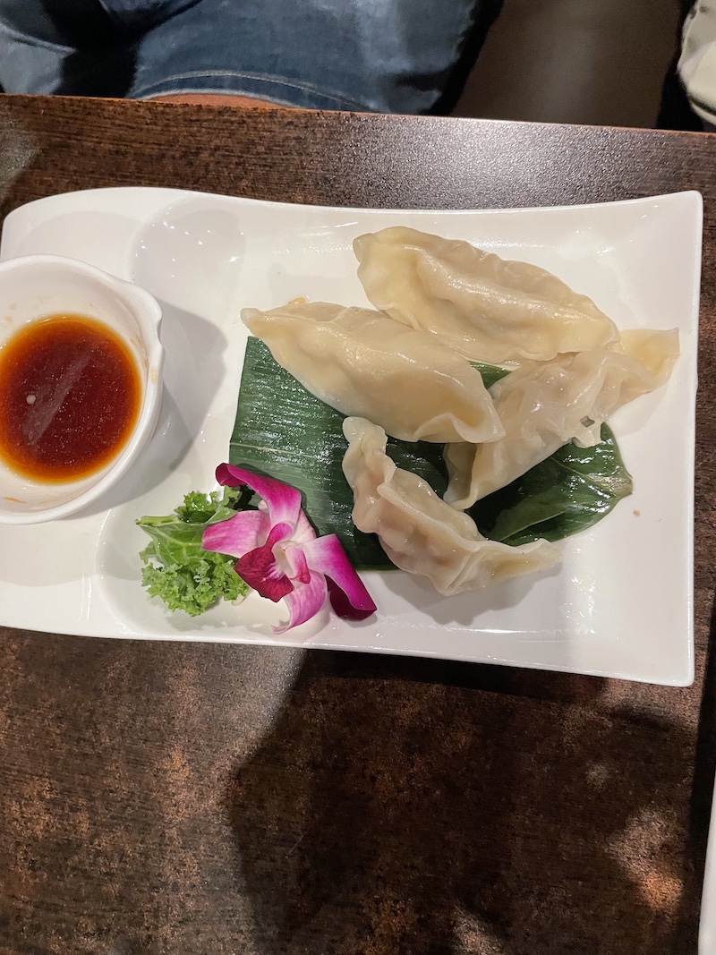Steamed gyoza dumplings at Sakura Japanese Restaurant near Spanish Springs