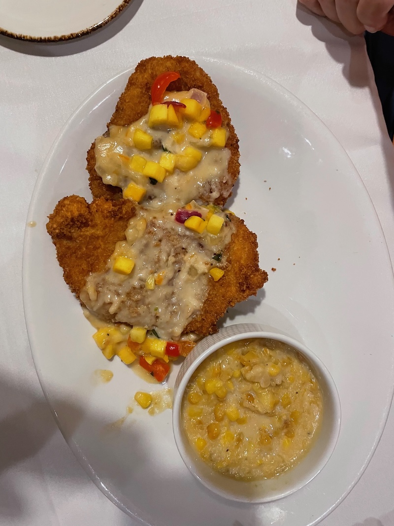 Mango chicken entrée at Belle Glade Country Club