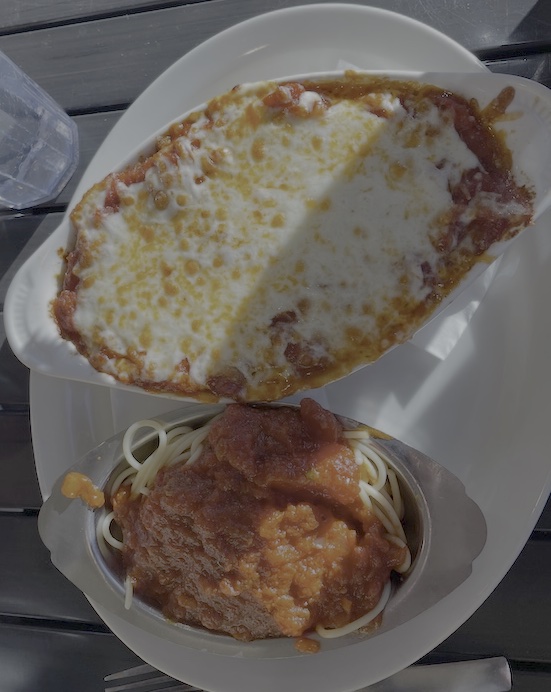 Piesano’s eggplant parmigiana with a large portion served at an Italian restaurant in The Villages