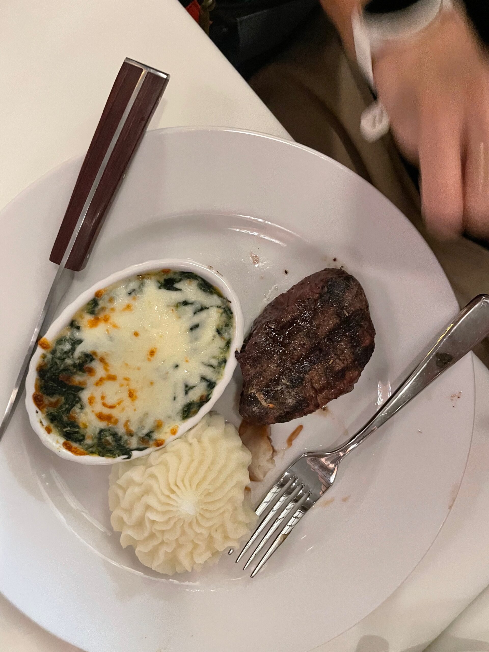 Prime and Ember filet dinner with sides