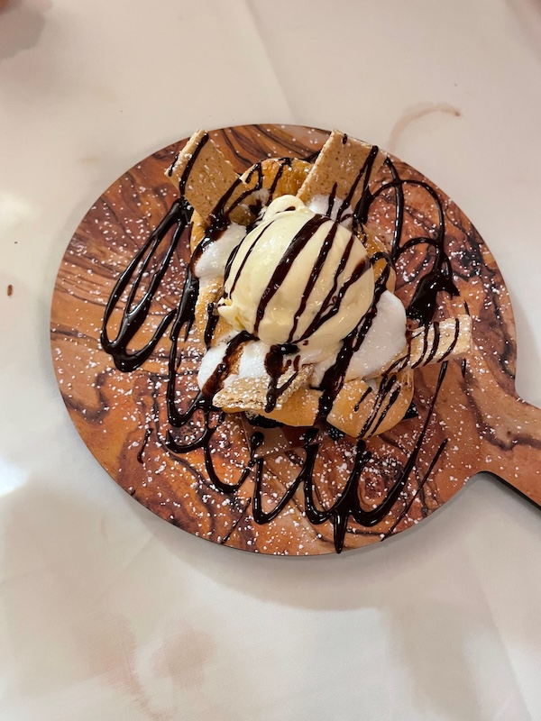 Prime and Ember s'mores brownie dessert