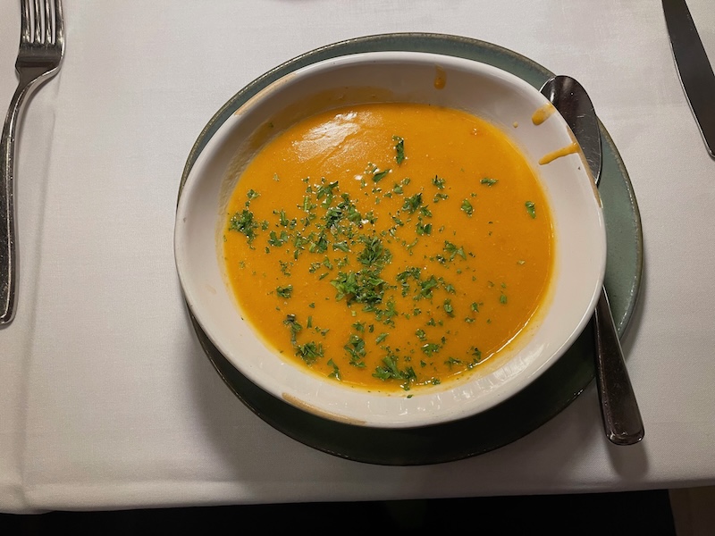 Lobster bisque at Bella Vita Italian Steakhouse