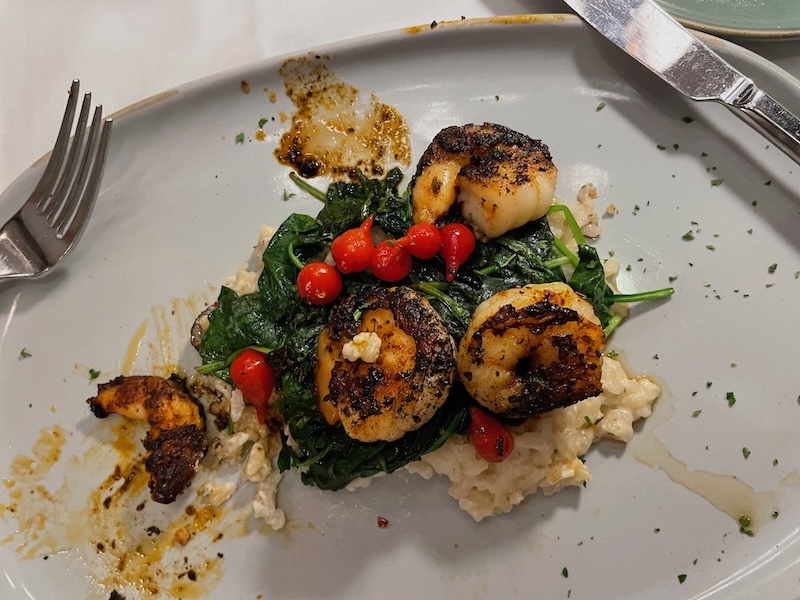 Shrimp truffle risotto at Bella Vita Italian Steakhouse