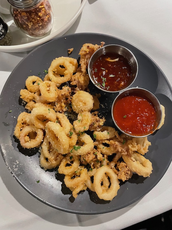 Fried calamari appetizer at RedSauce Lake Sumter Landing The Villages