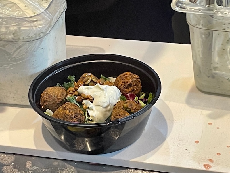 Falafel bowl with tzatziki sauce at Luma Mediterranean Kitchen Sawgrass Grove