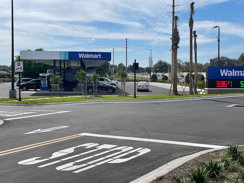 Walmart SR-44 gas station and pumps