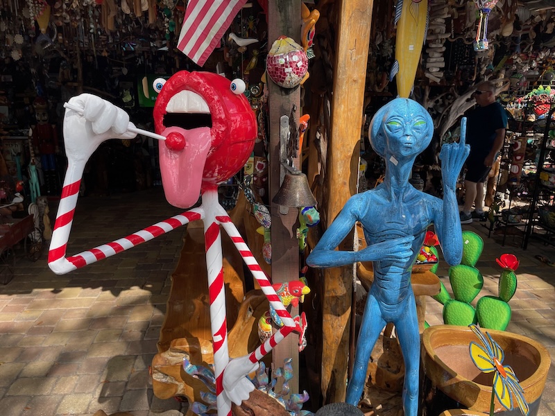 Novelty statue display at Barberville Yard Art