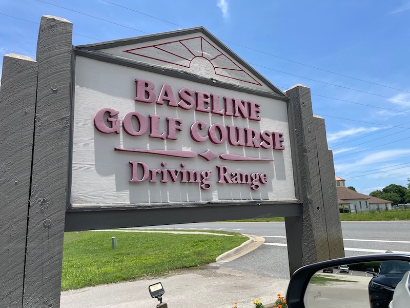 Entrance sign at Baseline Golf Course in Ocala