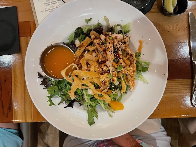 Sesame chicken salad with mandarin oranges