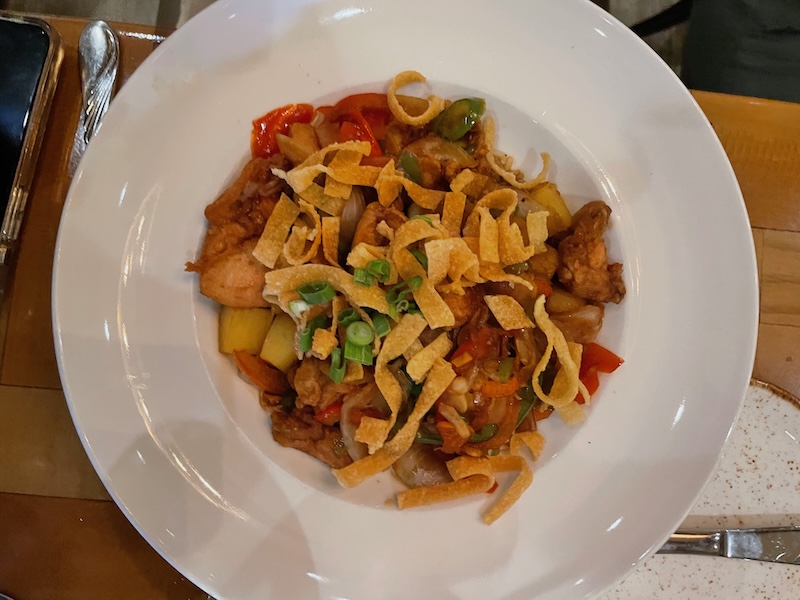 Sesame orange chicken bowl