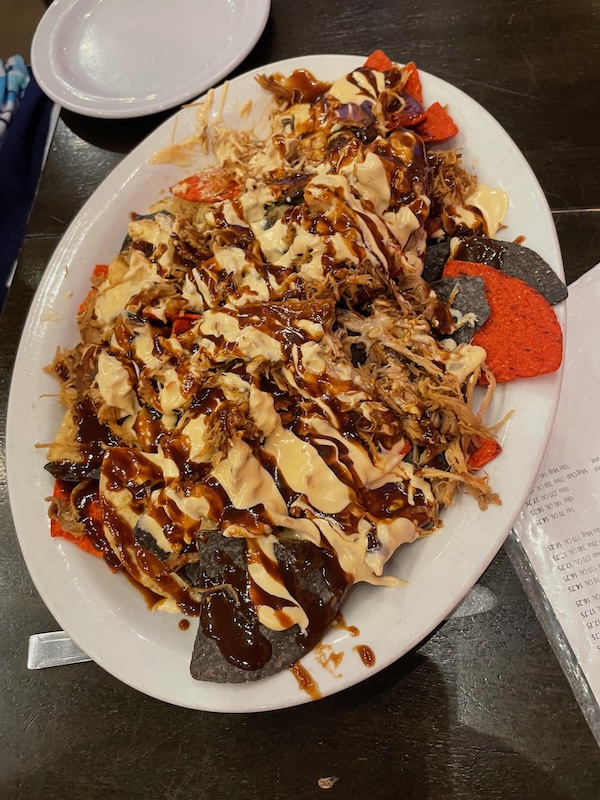 Loaded nachos at Flying Boat Tap Room
