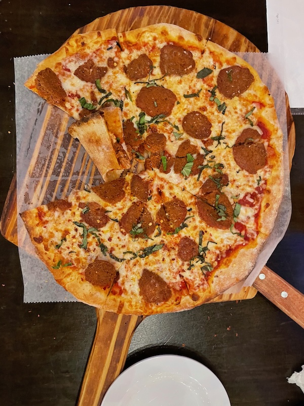 Wood-fired pizza at Flying Boat Tap Room in Ocala