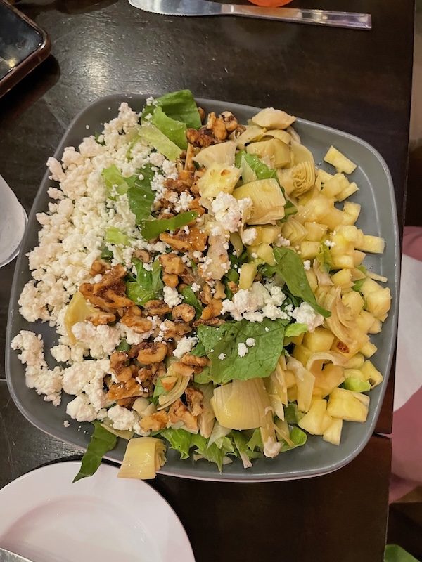 Fresh salad served at Flying Boat Tap Room