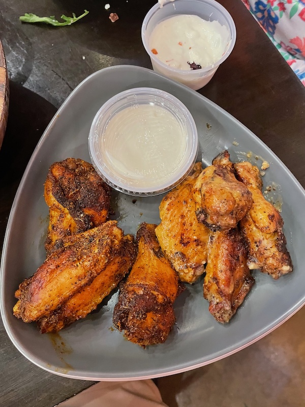 Smoked wings served at Flying Boat Tap Room