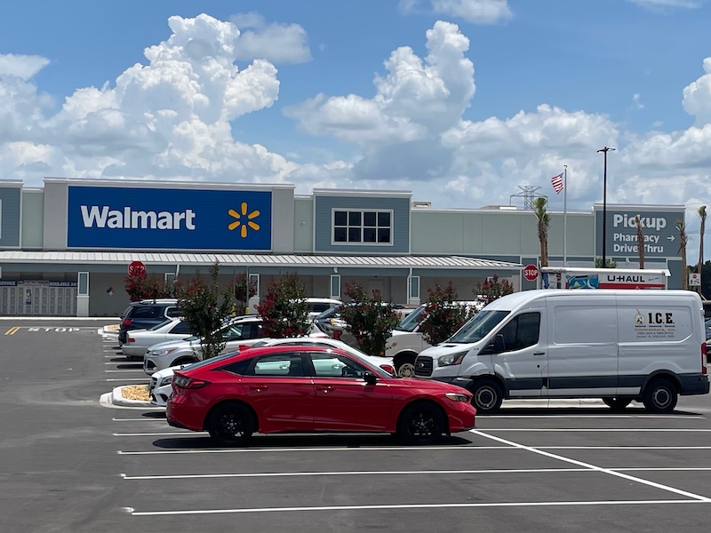 Pickup and pharmacy drive-thru area at Walmart Neighborhood Market