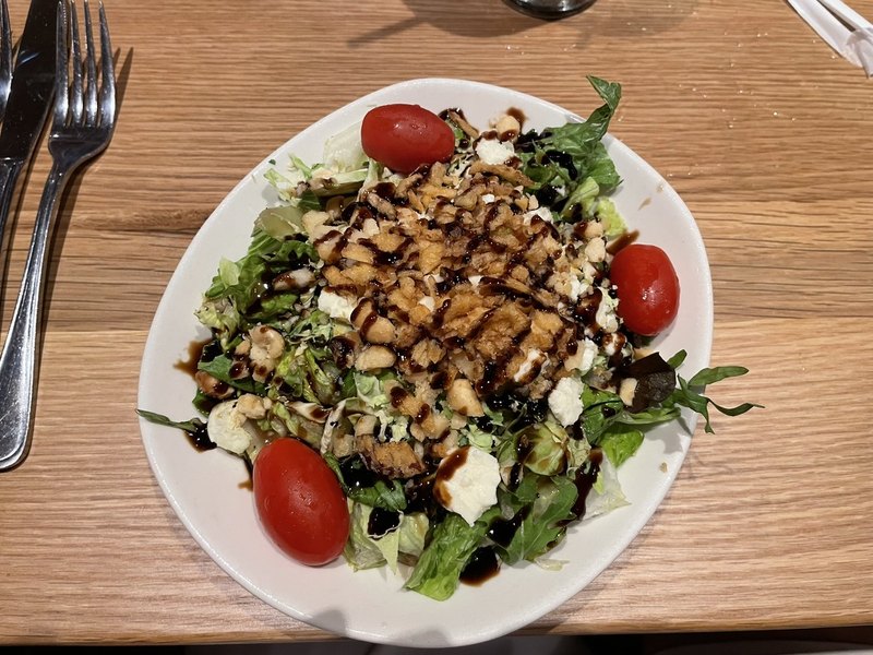 Side salad with balsamic dressing at Bonefish Grill