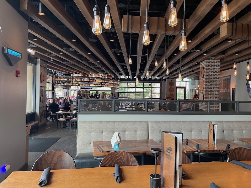 The dining room inside The Hangry Bison