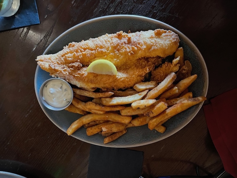 Fish and Chips at Havana Country Club Restaurant in The Villages