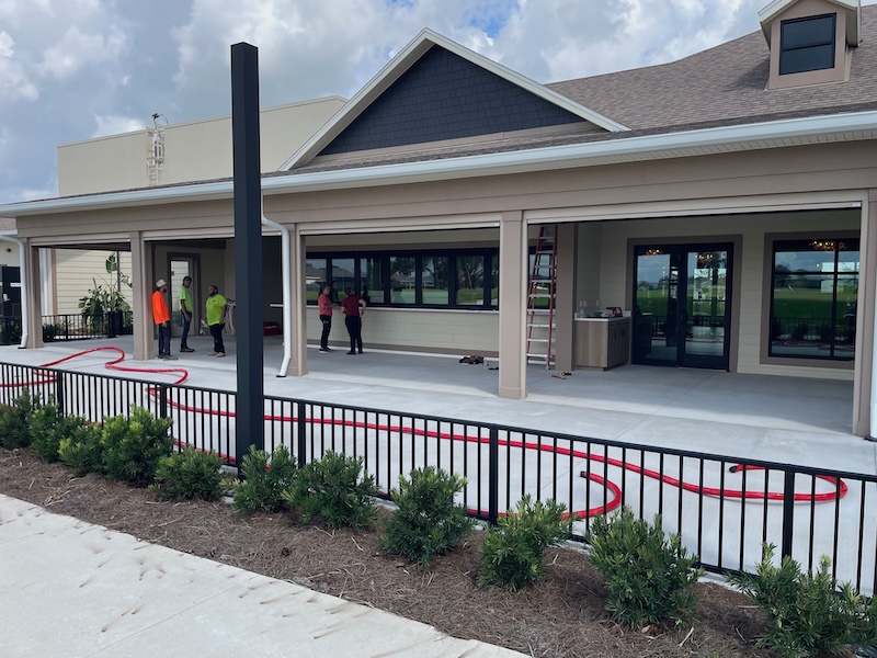 Construction at the future Luxe Steakhouse & Cellar at Woodlands Championship Golf Course