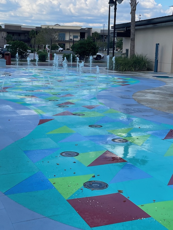 Water features at the Middleton Splash Pad